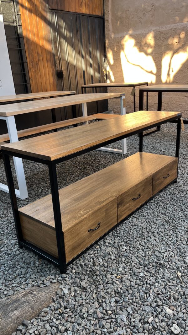 Rack TV IRON WOOD - Image 2