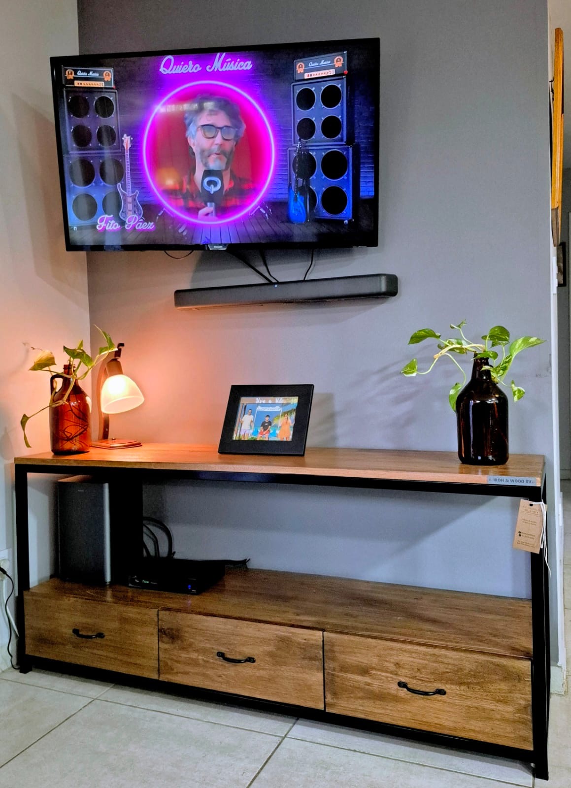 Rack TV IRON WOOD